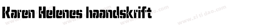 Karen Helenes haandskrift字体转换